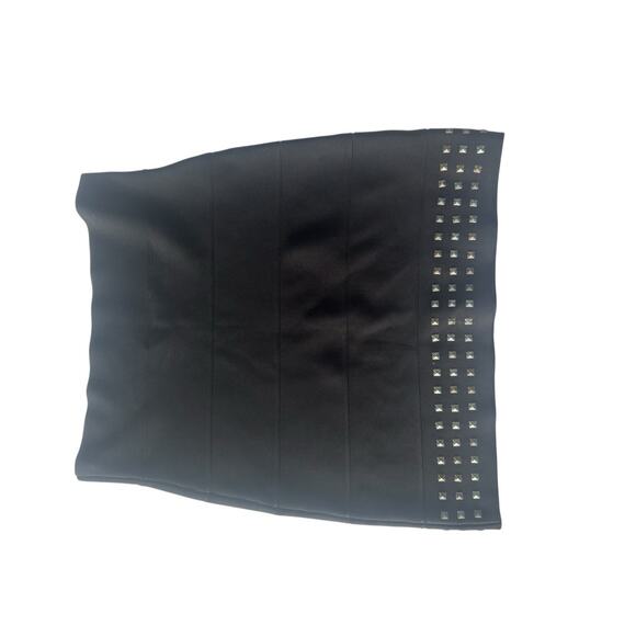 bcbg max azria Women Medium Black Studded Bandage Skirt Stretch #5738 - Picture 4 of 11